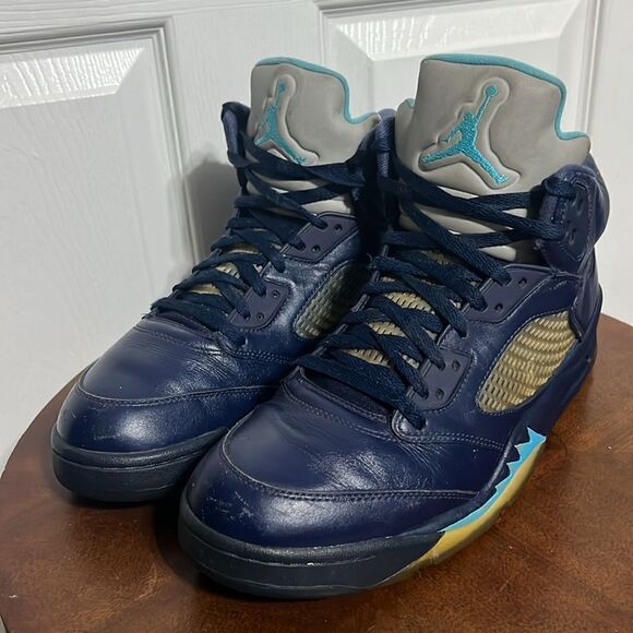 ?? Nike Air Jordan 5 Retro Pre-Grape Hornets Sz 12 Men’s - 136027-405 - GUC main image 12